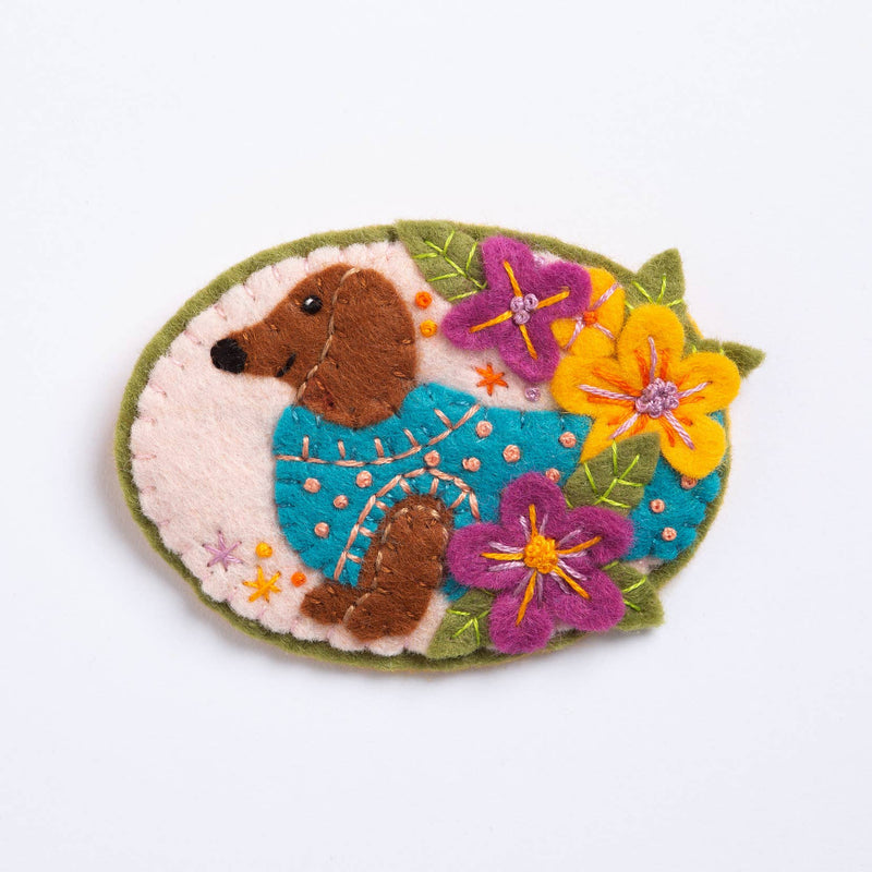 Dachshund Brooch Felt Craft Kit