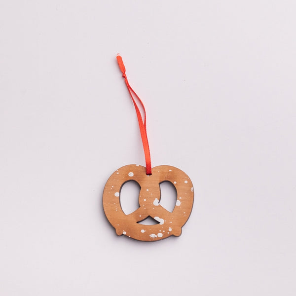 Pretzel Wooden Ornament