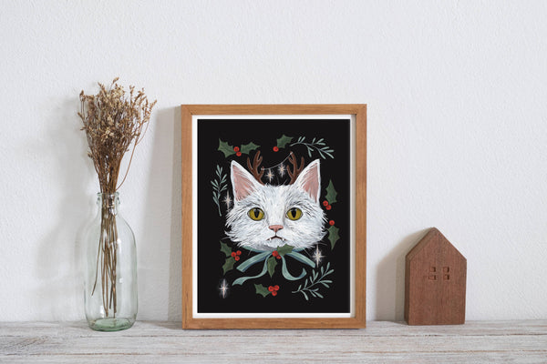 Yule Cat Art Print