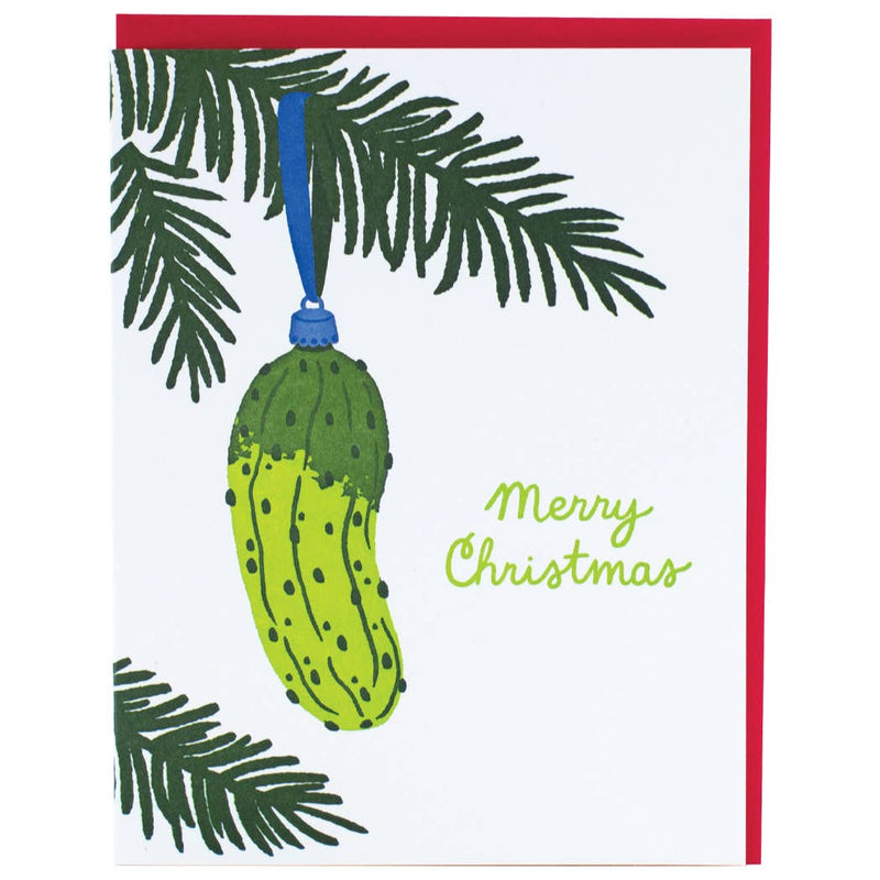 Pickle Ornament Christmas Card