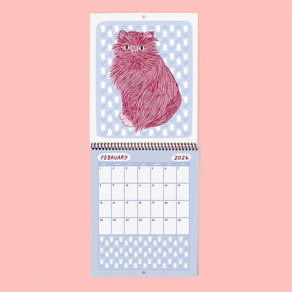 Meow Monthly 2026 Calendar | Cat Calendar