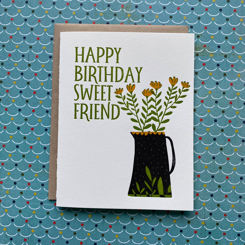 Happy Birthday Sweet Friend Card