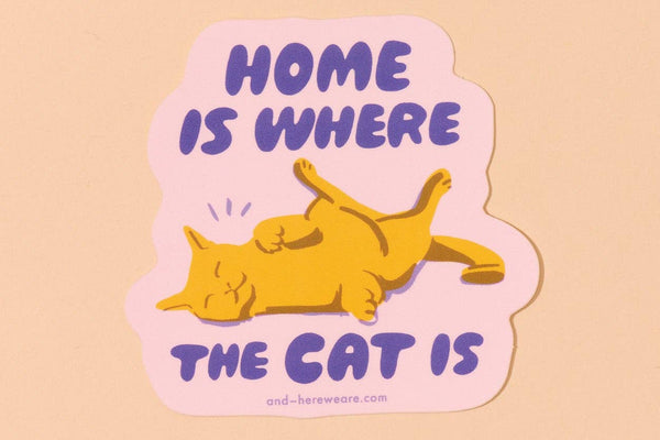 Home is Where the Cat Is Vinyl Sticker