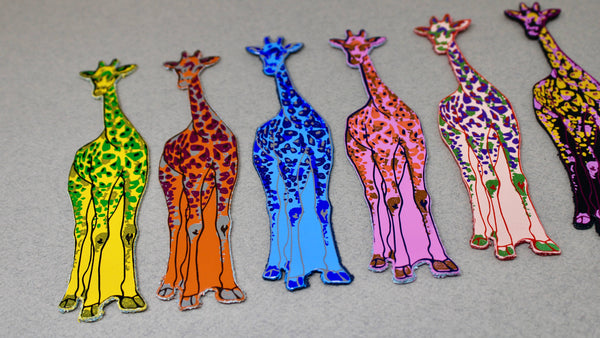 Giraffe Shaped Leather Bookmark