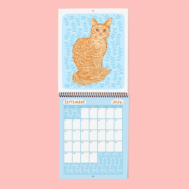 Meow Monthly 2026 Calendar | Cat Calendar