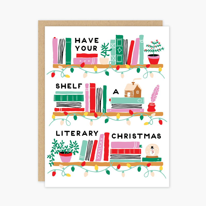 Literary Christmas Holiday Card