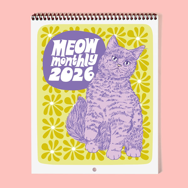Meow Monthly 2026 Calendar | Cat Calendar