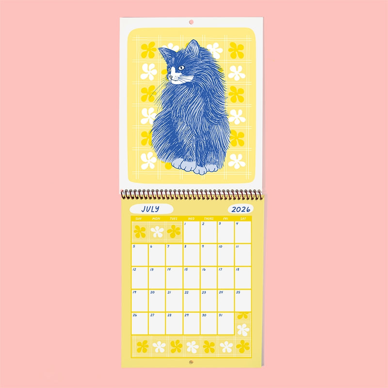 Meow Monthly 2026 Calendar | Cat Calendar