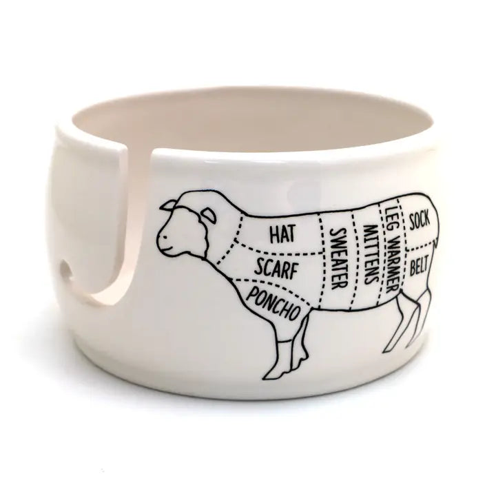 Sheep Parts Ceramic Yarn Bowl