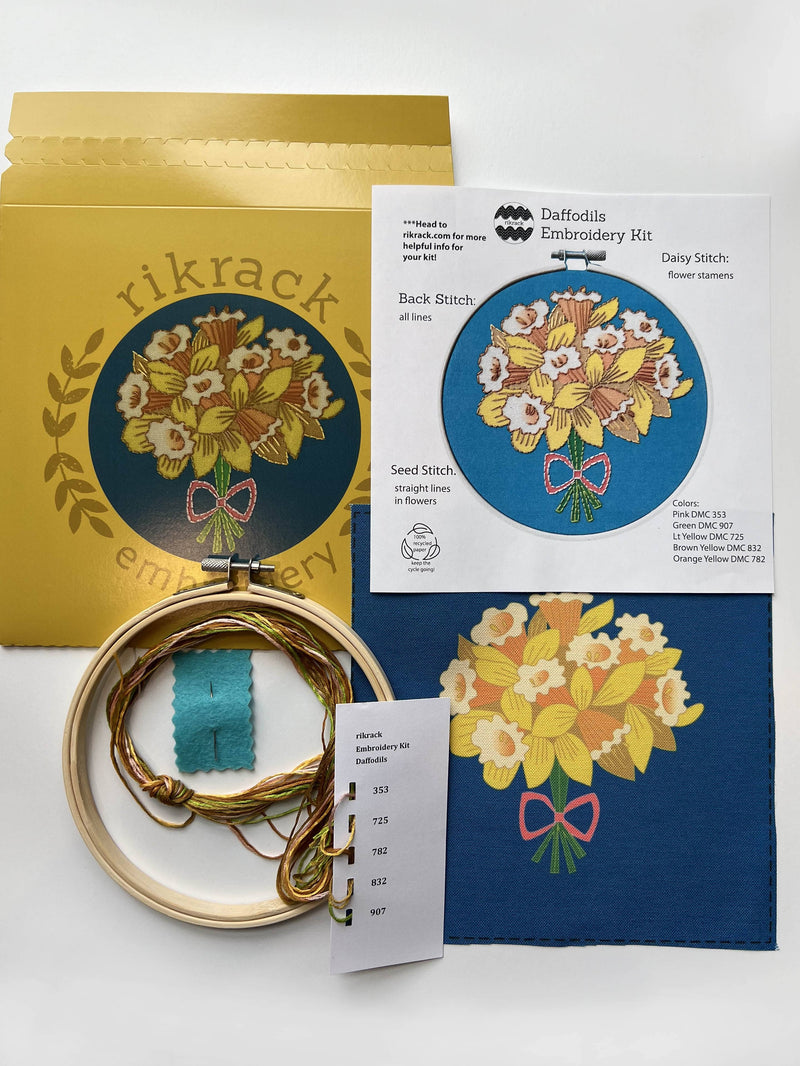 Daffodil Embroidery Kit