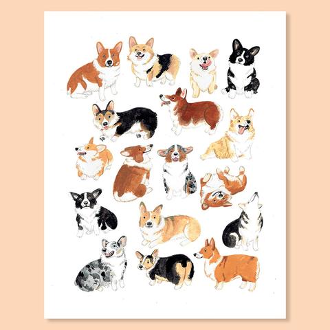 Corgi Art Print