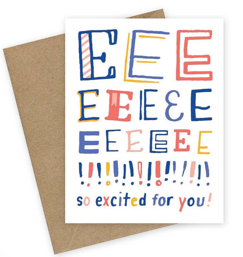 EEE So Excited Greeting Card