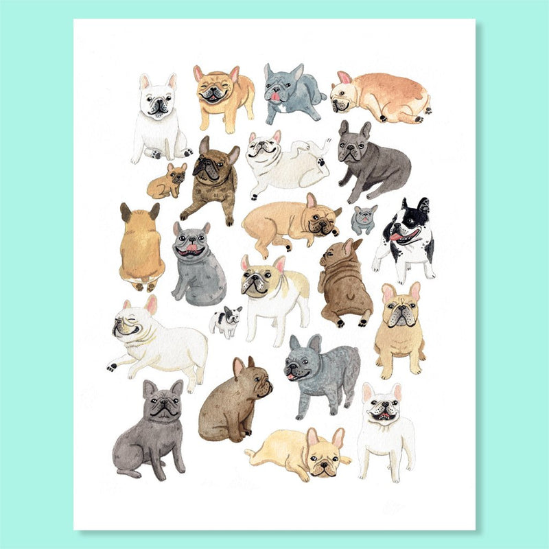 French bulldogs Art Print