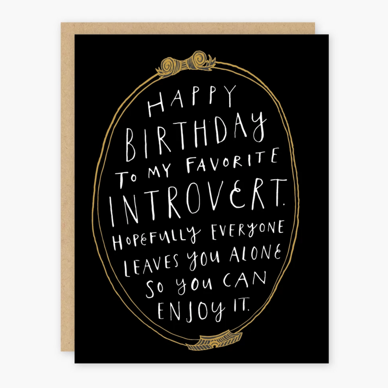 Introvert Birthday Card