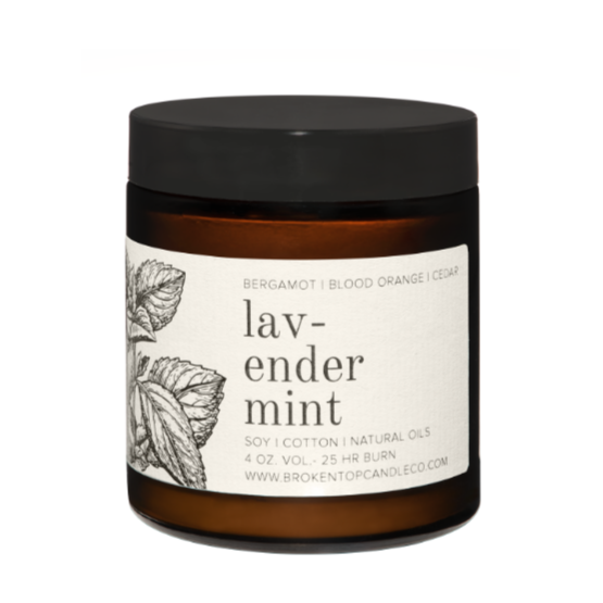 Lavender mint 4 ounce jar candle