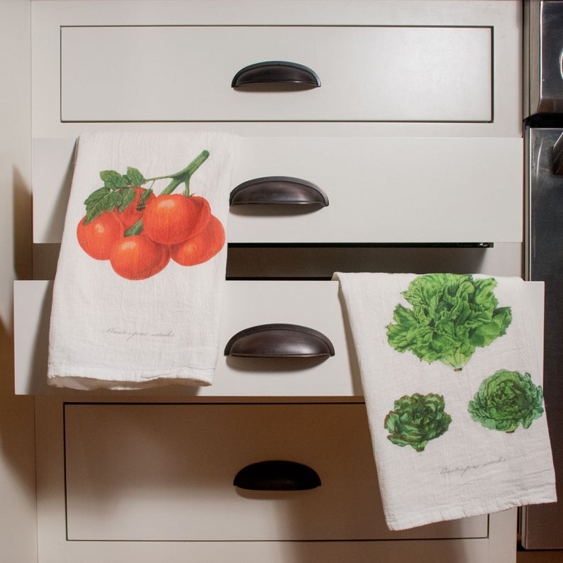 Lettuce and Tomato Tea Towel Set