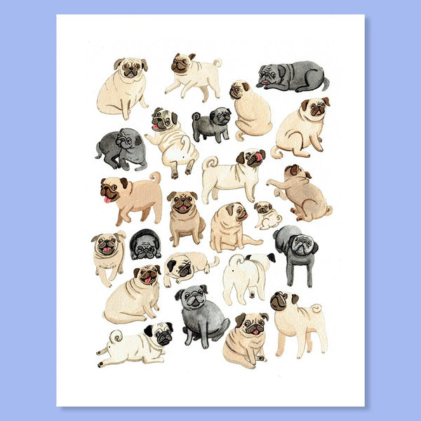 Pug Pals Art Print