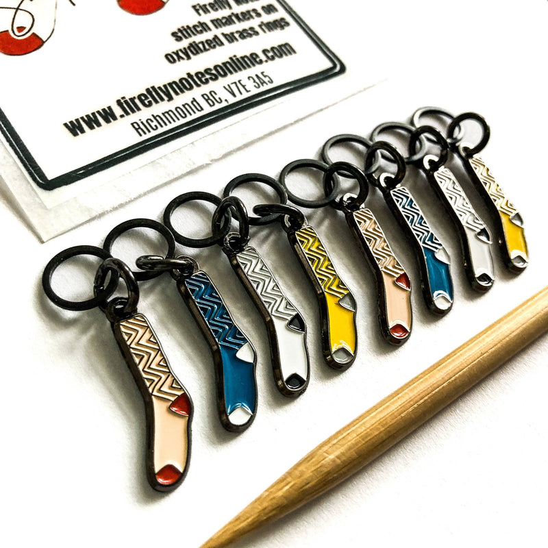 Socks Enamel Stitch Markers